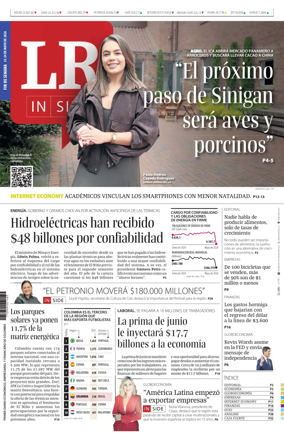 Cover of La Republica (Colombia)