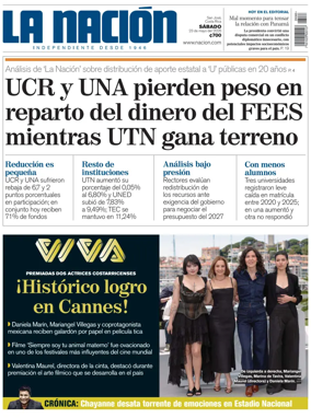 Cover of La Nacion (Costa Rica)