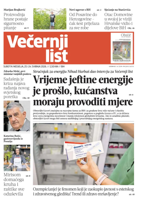 Cover of Vecernji list BiH