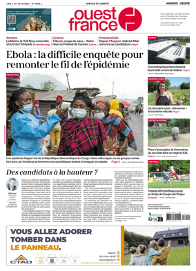 Cover of Ouest France (Angers / Segre)