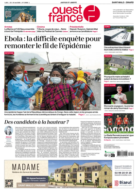Cover of Ouest France (Saint-Malo)
