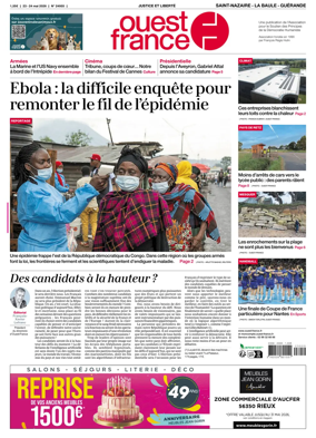 Cover of Ouest France (Saint-Nazaire La Baule Guerande)