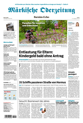 Cover of Markische Oderzeitung Eberswalde