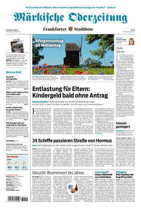 Cover of Markische Oderzeitung Frankfurt (Oder)