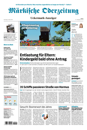 Cover of Markische Oderzeitung Uckermarkanzeiger