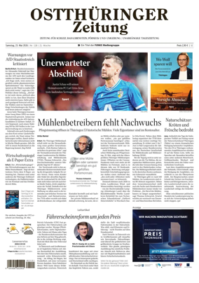 Cover of Ostthuringer Zeitung (Posneck)