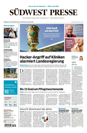 Cover of Sudwest Presse - Metzinger Uracher Volksblatt - Der Ermstalbote