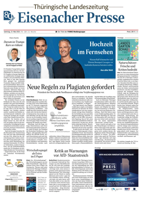 Cover of Thuringische Landeszeitung (Eisenach)