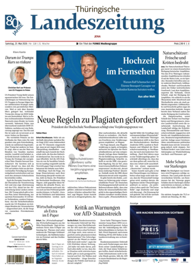 Cover of Thuringische Landeszeitung (Jena)