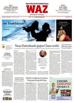 Cover of Westdeutsche Allgemeine Zeitung (Hattingen)