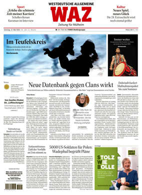 Cover of Westdeutsche Allgemeine Zeitung (Mulheim an der Ruhr)