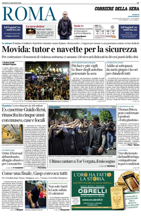 Cover of Corriere della Sera (Roma)