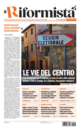 Cover of Il Riformista (Italy)