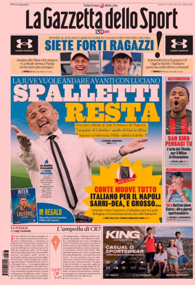 Cover of La Gazzetta dello Sport