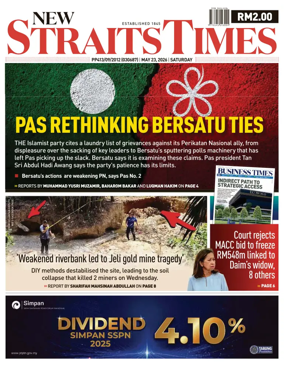 Cover of New Straits Times