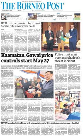Cover of The Borneo Post (Sabah)