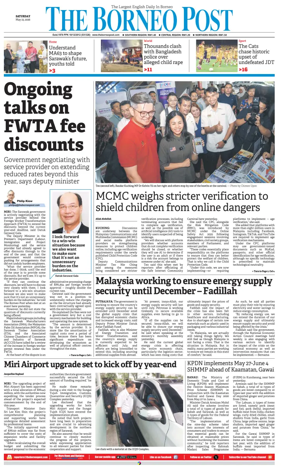 Cover of The Borneo Post (Sarawak)