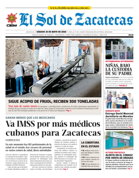 Cover of El Sol de Zacatecas