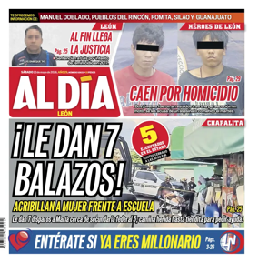 Cover of Periodico Al Dia (Leon)