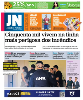 Cover of Jornal de Noticias
