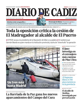 Cover of Diario de Cadiz