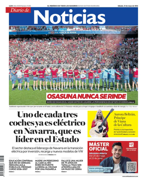 Cover of Diario de Noticias (Spain)