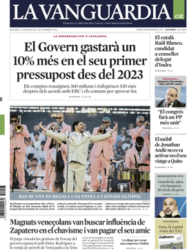 Cover of La Vanguardia (Catalonia - 1st edition)