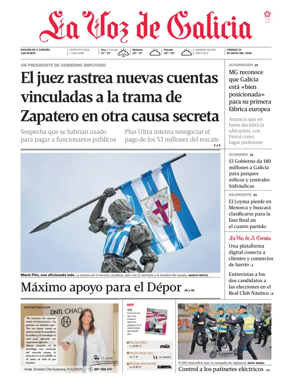 Cover of La Voz de Galicia (A Coruna)