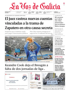 Cover of La Voz de Galicia (Lugo)
