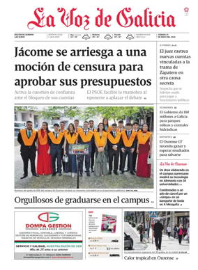 Cover of La Voz de Galicia (Ourense)