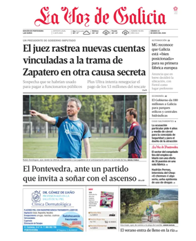 Cover of La Voz de Galicia (Pontevedra)