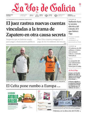 Cover of La Voz de Galicia (Vigo)