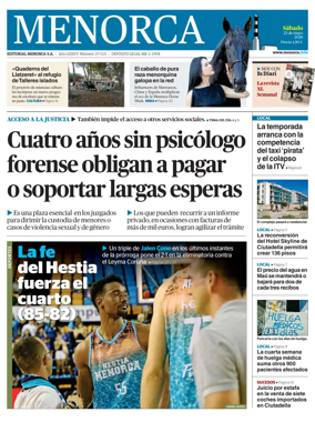 Cover of Menorca Diario Insular