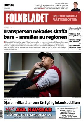Cover of Folkbladet Vasterbotten