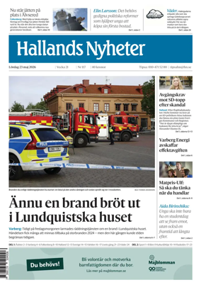 Cover of Hallands Nyheter