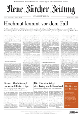 Cover of Neue Zurcher Zeitung