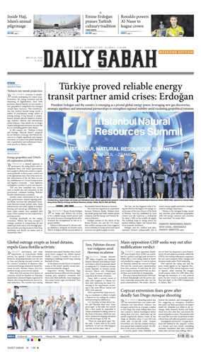 Cover of Daily Sabah (Turkey)