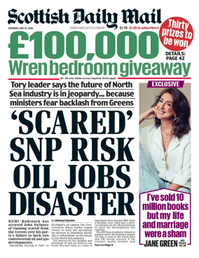 Cover of Scottish Daily Mail