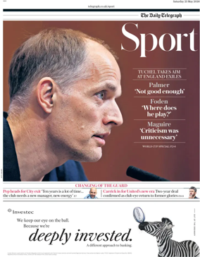 Cover of The Daily Telegraph - Sport Saturday