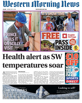 Cover of Western Morning News (Saturday)