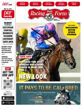 Cover of Daily Racing Form National Digital Edition