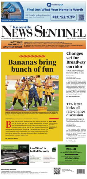 Cover of Knoxville News Sentinel