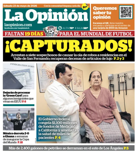 Cover of La Opinion