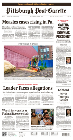 Cover of Pittsburgh Post-Gazette