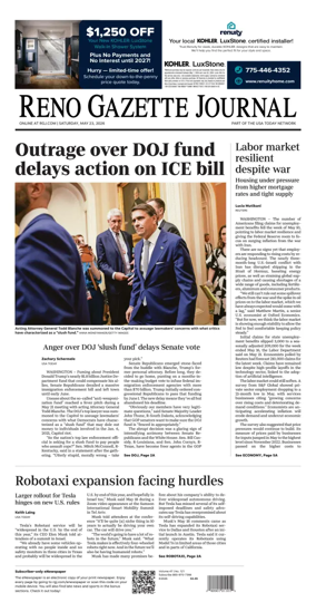 Cover of Reno Gazette Journal