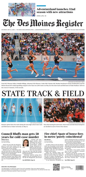 Cover of The Des Moines Register