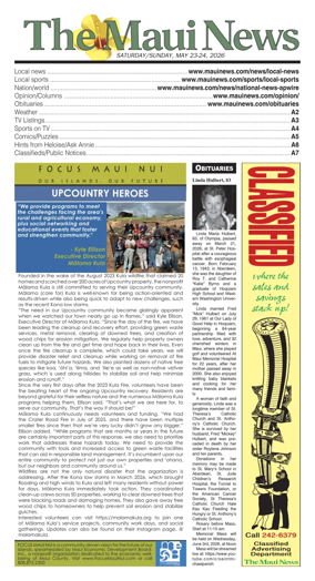 Cover of The Maui News - Weekender