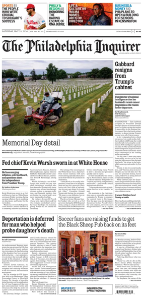 Cover of The Philadelphia Inquirer (South Jersey edition)