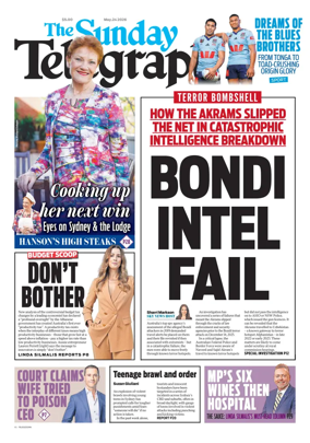 Cover of The Daily Telegraph (Sydney)