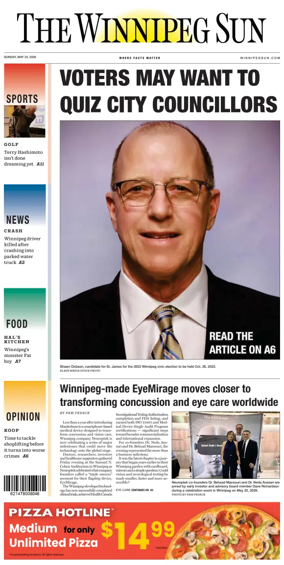 Cover of Winnipeg Sun
